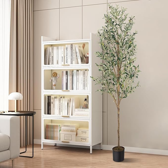 Artificial Fake Olive Tree 7FT Tall 1Pack Faux Silk Olive Tree for Home Living Room Office Decor Faux Artificial Plants Indoor Fake Potted Plants with Fruit & Free Moss