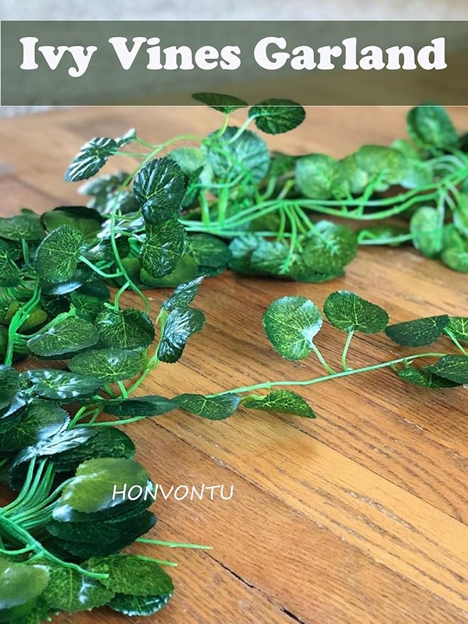 87 FT 12 PCS Artificial Ivy Garland Fake Ivy Leaf Plants Greenery Vine Hanging Garland for Home Bedroom Balcony Office Garden Party Wedding Wall Room Decor, Green