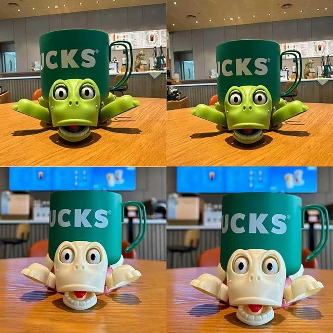 JOD® Turtle Cup Holder, Turtle Coaster with Funny Expression, 4PCS Cup Holder with Liftable Limbs & Expressive Face for Turtles,Tortoise Lover Gag Gifts Home Decor (4PC-2pcLightGreen & 2pcPink)