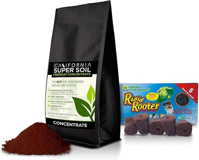 The Bud Grower | Premium 100% Organic Super Soil Concentrate | 5 lbs of Premium Soil Concentrate & Rapid Rooters | All-in-One Soil Amendment