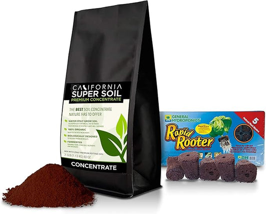 The Bud Grower | Premium 100% Organic Super Soil Concentrate | 5 lbs of Premium Soil Concentrate & Rapid Rooters | All-in-One Soil Amendment