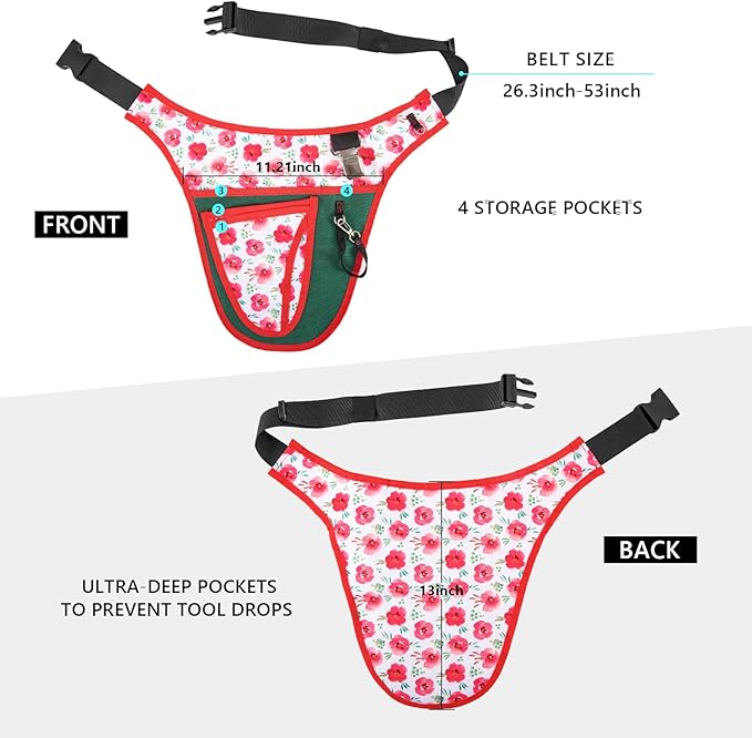 Garden Tool Belt for Women,Multi Pockets Garden Apron for Men,Gardening Tool Belt,Utility Belt Women,Tool Apron Organizer,Adjustable Belt