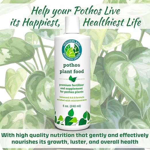 Pothos Fertilizer – Liquid Plant Food for Strong Roots, Healthy Growth & Lush Foliage – 3-3-3 NPK Formula with Sea Kelp, Humic & Fulvic Acid – Essential Nutrients for Neon Pothos or Devil’s Ivy – 8 oz
