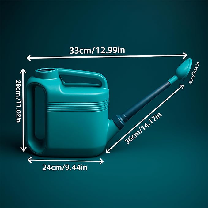2 Gallon Watering Can for Indoor & Outdoor Plants, Large Capacity Long Spout with Ergonomic Non-Slip Handle, Durable Leak-Proof Plastic, Comfortable Grip, Ideal for Flowers, Vegetables, Houseplants