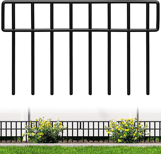 42.5FT No Dig Fence Panels - 30 Pack Garden Fence Animal Barrier Rustproof Metal Dog Fence Panels for Yard, Anti Digging Barrier Garden Edging Border Fencing for Outdoor, Yard, Rabbit