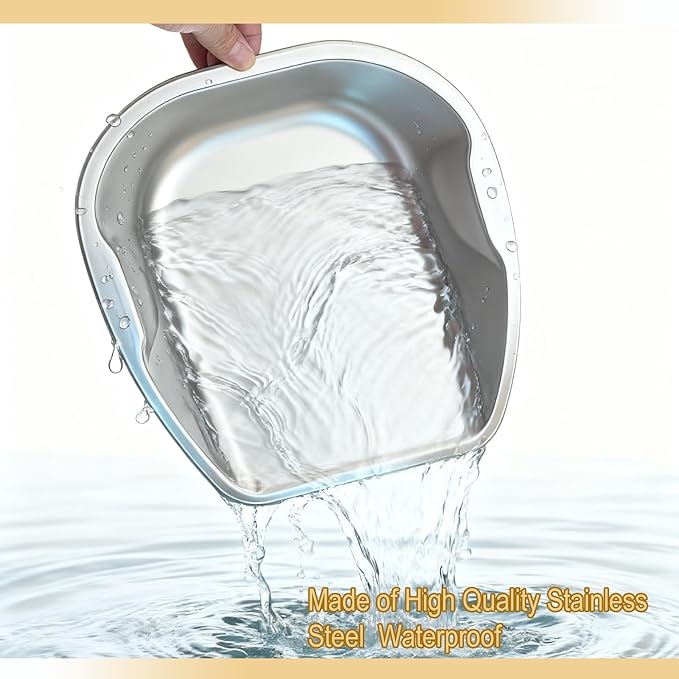 Heavy-Duty Multi-Use Stainless Steel Feed Scoop, Grain Scoop – with Dual-Side Handles, Stackable One-Piece Design, Thickened, Tall, High-Capacity Body - for Feed, Grain, Soil