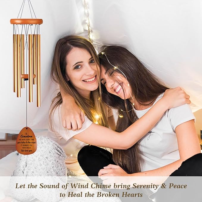 Grandma Gifts Windchime Grandmother, Gifts for Grandma from Granddaughter Grandson First Time Grandmother Mothers Day Retirement Birthday Mom Wind Chime