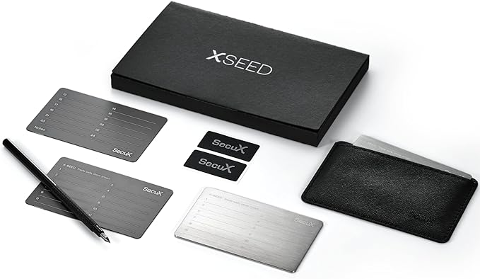 SecuX – XSEED - Secure Bitcoin Wallet Crypto Seed Storage Steel Plate - Compatible, Ledger, Trezor Hardware Wallets…