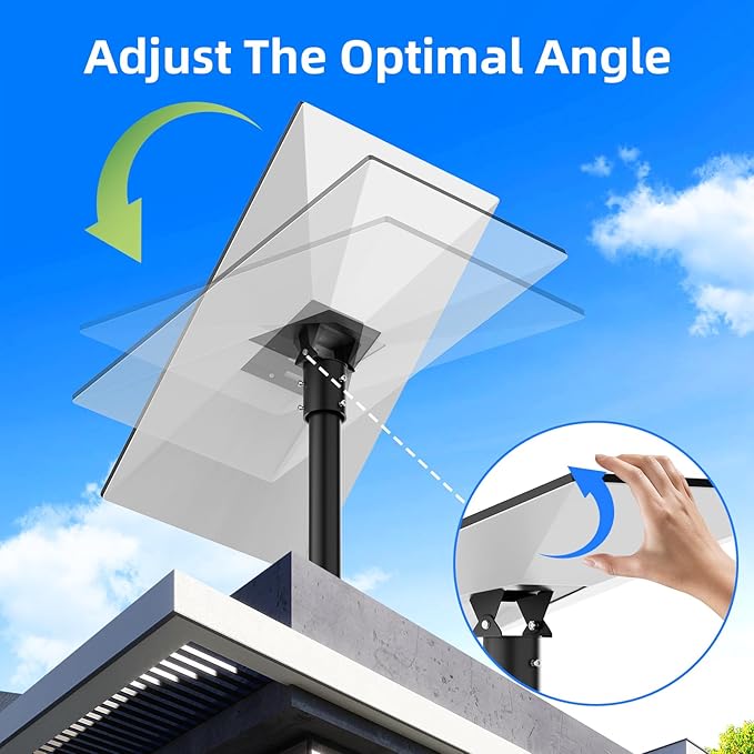 Starlink Pole Adapter, Adjustable Angle Starlink gen3 tilt Pole Mount, Rustproof, Weatherproof Starlink Roof Mount, Compatible with Gen 3 V3 Starlink Standard Dish, Pipe Not Included