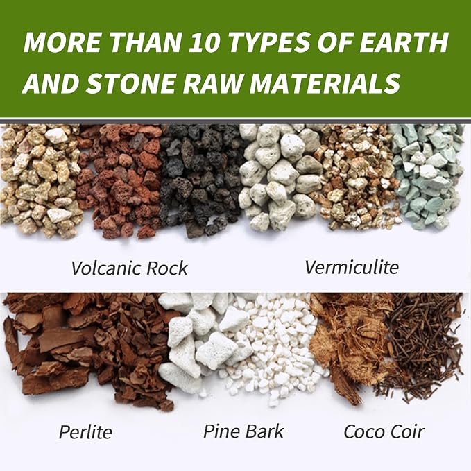 Organic Orchid Potting Mix, Mixture of Perlite, Pine Bark, Volcanic Rock, Coconut Coir, Pine Needle Soil, and 7 Other Components+Orchid Sphagnum Moss (3 QT)