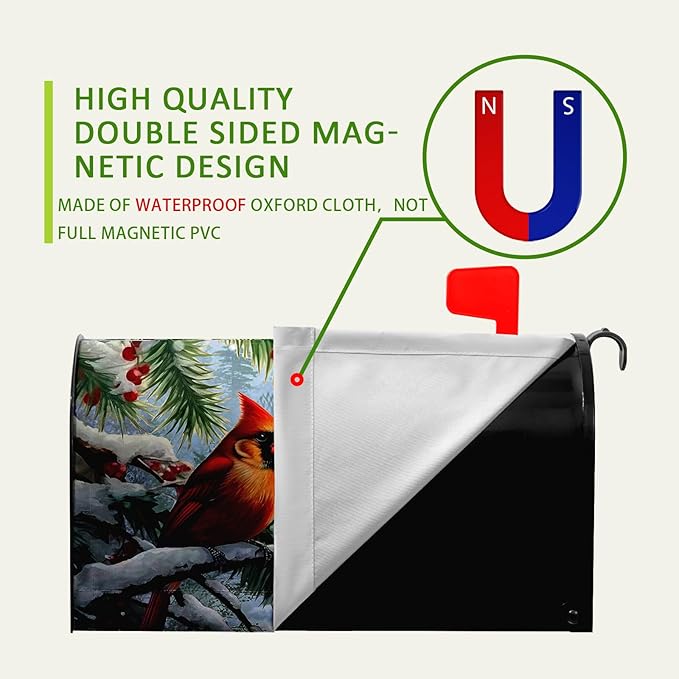 Personalized Mailbox Covers Magnetic Custom Seasonal Waterproof Oversized Mailbox Wraps Add Photo Picture Name Text Logo Customized Large Size Post Letter Box Cover Oversize-25.5 * 21 Inch