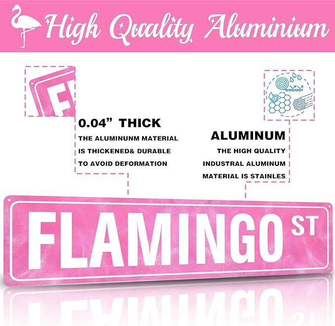 Flamingo Gifts for Women Flamingo Decor Pink Wall Decor Girl Room Christmas Decorations Pink Dorm Door Sign Cute Aesthetic Wall Art for Bedroom