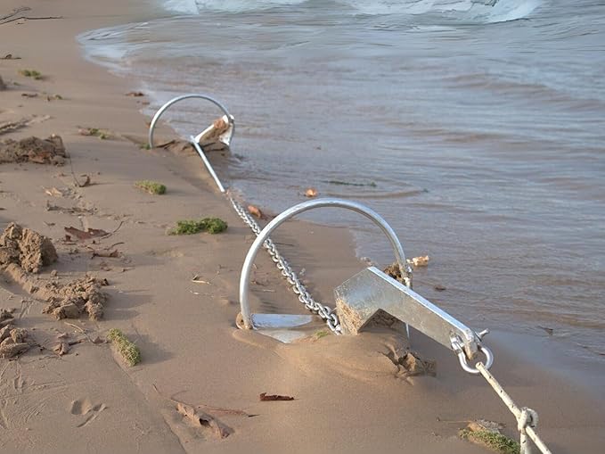 MarineNow Shovel Scoop Style Anchor with Roll Bar – Hot-Dip Galvanized Steel – Self-Launching, High-Holding Power for All Bottom Types – Available Sizes: 4 kg - 55 kg