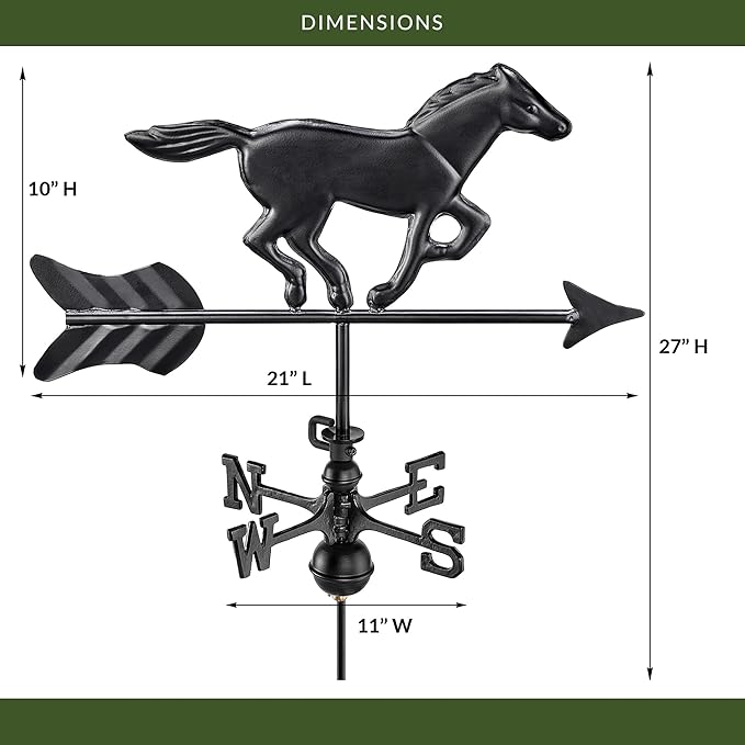 Good Directions Shed Size Horse Weathervane