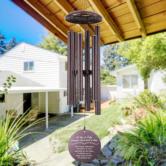 Personalized Retirement Wind Chimes, Retirement Gifts 2024, Retirement Gift for Women, Wind Chime Outdoor, Retirement Gifts for Teacher, Coworkers,Nurse(36 inch