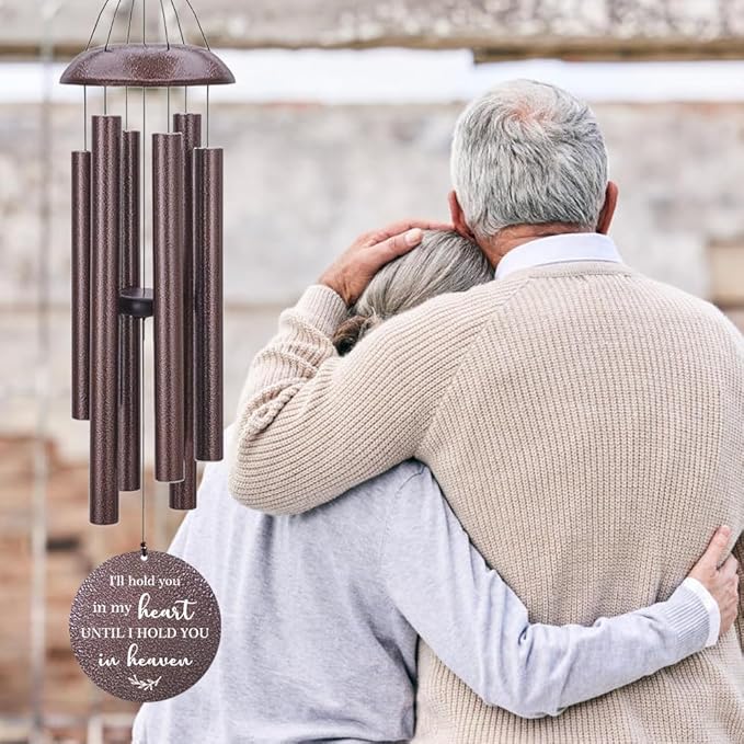 Sympathy Wind Chimes, Personalized Butterflies Wind Chimes for Loss of Loved Dad/Mom, Memorial Sympathy Gifts for Funeral, in Loving Memory of Husband/Wife (Produced in USA)