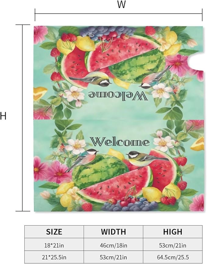 Watermelon Mailbox Covers Magnetic Letterbox Covers 21x18 Inch for Garden Outdoor Decoration
