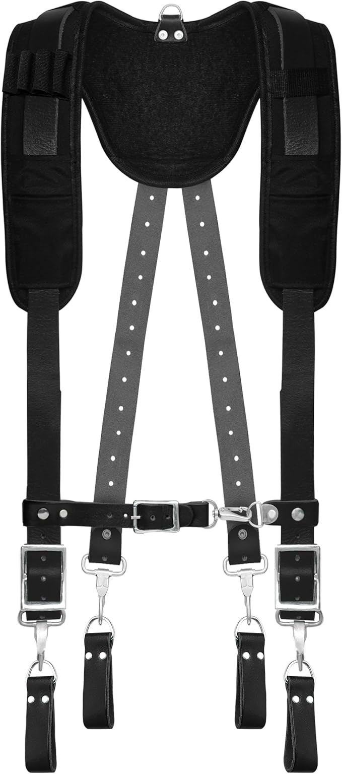 FUERI Tool Belt Suspenders for Men Heavy Duty Bags Construction Carpenter Tools Electricians Framers
