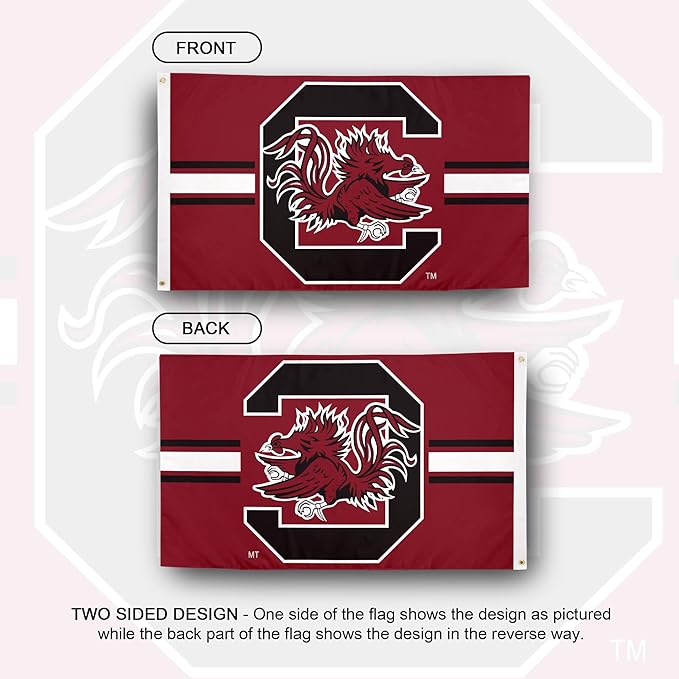 Desert Cactus University of South Carolina Flag Gamecocks USC Cocky Banners 100% Polyester Indoor Outdoor 3x5 feet Flags (Design L)