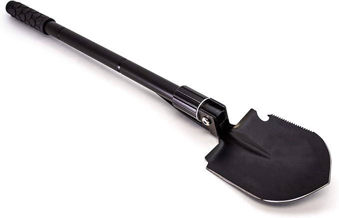 Emergency Zone 12-in-1 Collapsible Folding Shovel | Military 19.5 Inch Survival Shovel | Multitool with Carrying Case | Great for Hiking, Camping, Backpacking, Gardening, to Keep in Your Car | 3 Pack