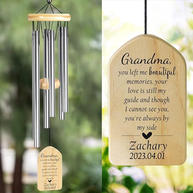 Sympathy Wind Chimes - VAPCUFF Loss of Loved One Memorial Wishes - Remembrance Keepsake Wind Chimes