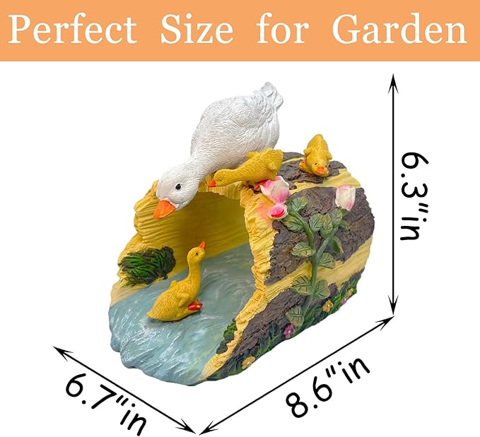 Duck Statue Gutter Downspout Extension, 3"x4" Downspout Splash Block, Decorative Gutter Extender, Outdoor Decor Sculpture, Garden Animal Statue, Gutter Diverter Rain