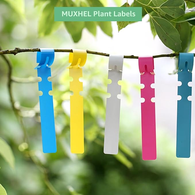 1200 Pcs Plastic Waterproof Tree Tags, 8.2"x0.8" Mix Color Plant Labels, Adjustable Wrap Plant Hanging Tags Nursery Garden Labels for Outdoor Garden Plants and Garden Potted Plants