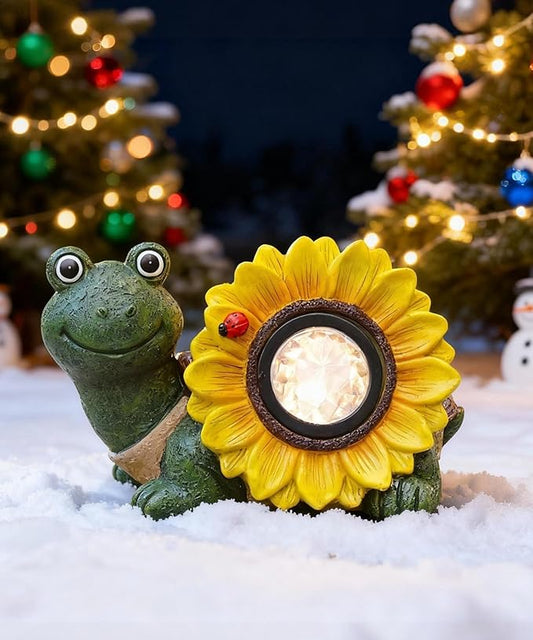 Solar Turtle Sunflower Light Garden Decor, Outdoor Statue Ornaments for Home Yard Lawn,Unique Gifts for Women Grandma Mom
