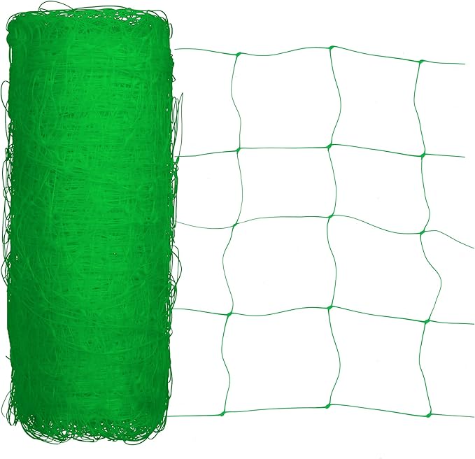 Heavy Duty Green Trellis Netting Roll - 59''x328' Plastic Plant Green Trellis Net for Climbing Plants