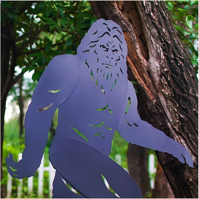 4ft Bigfoot Outdoor Decor Metal Big Foot Sasquatch Gifts for Men Women Dad Bigfoot Silhouette Statues for Garden, Outside, Yard Art, Patio, Yard Display, Forests, Lawn Decorations