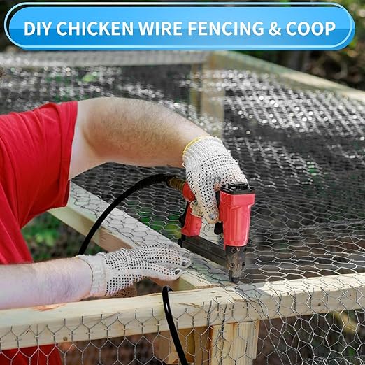 1/2 Inch Black Wire Mesh Roll - 36'' x 100' Chicken Wire Fence, 21 Gauge Hardware Cloth Poultry Netting for Garden/Animal Barrier/Rabbit/Floral/Chicken Coop/DIY Projects