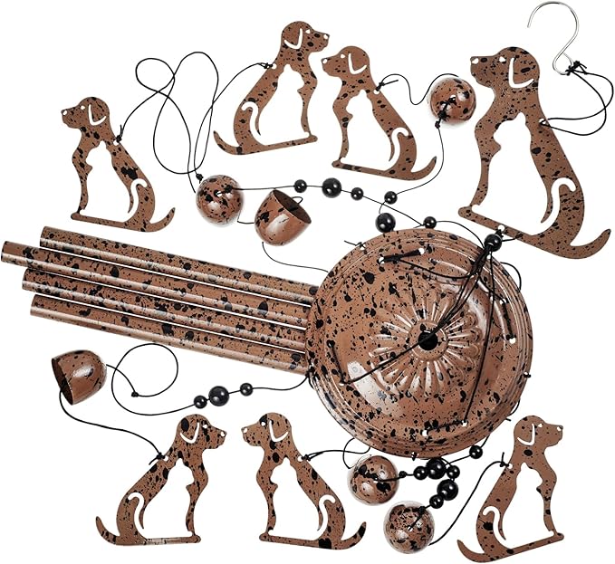 37" Dogs Wind Chimes for Garden,Home,Balcony,Yard,Outdoor Decor, Sympathy Wind Chimes, Wind Catcher, Dog Lovers Chimes,Blessing Wind Bell,Dog Decoration Gifts for Mom, Grandma, Family, Women, Friend