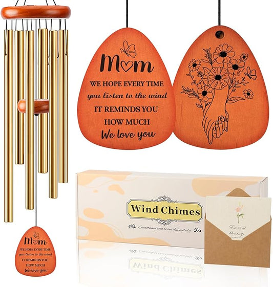 Mom Gifts, 32" Wind Chimes Birthday Gifts for Mom from Daughter Son, Mother in Law Birthday Gift, Meaningful Gift for Mothers Day Thanksgiving Christmas
