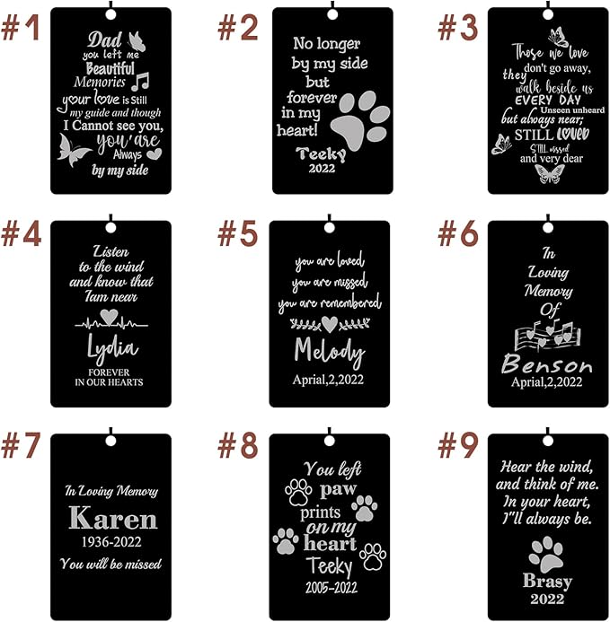 Memorial Wind Chimes Engraved Personalized Wind Chimes for Loss of Loved One,Sympathy Wind Chimes for Outside,Bereavement/Remembrancegifts for Loss of Mother Father