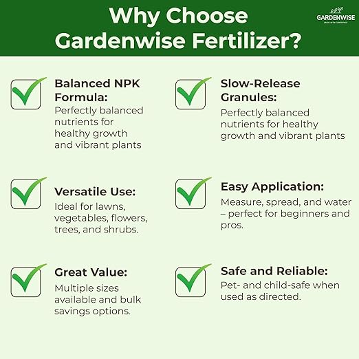 13-13-13 Slow Release Granular Fertilizer – All Purpose Plant Food 13 13 13 for Outdoor Grass, Vegetables, Roses, Flowers, Shrubs, Trees. Lawns, Gardens, Potted Plants (20 quarts)
