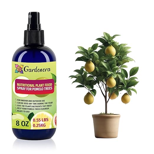 Gardenera Premium Nutritional Plant Food Spray for Pomelo - Balanced Nutrition Plant Superfood | Excellent Growth Booster for Pomelo Trees in Pots- 8oz