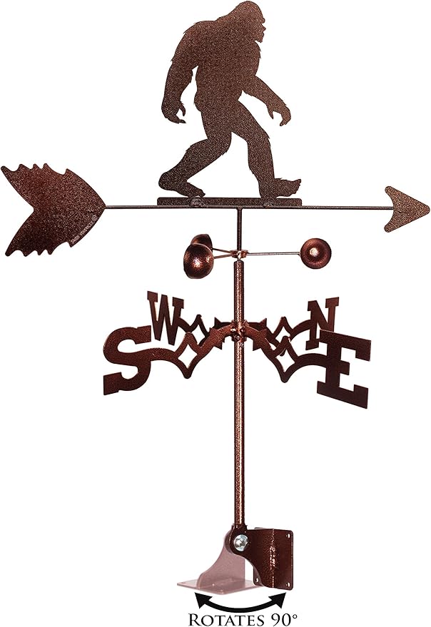 SWEN Products Bigfoot Sasquatch Weathervane (Adjustable Mount Included)