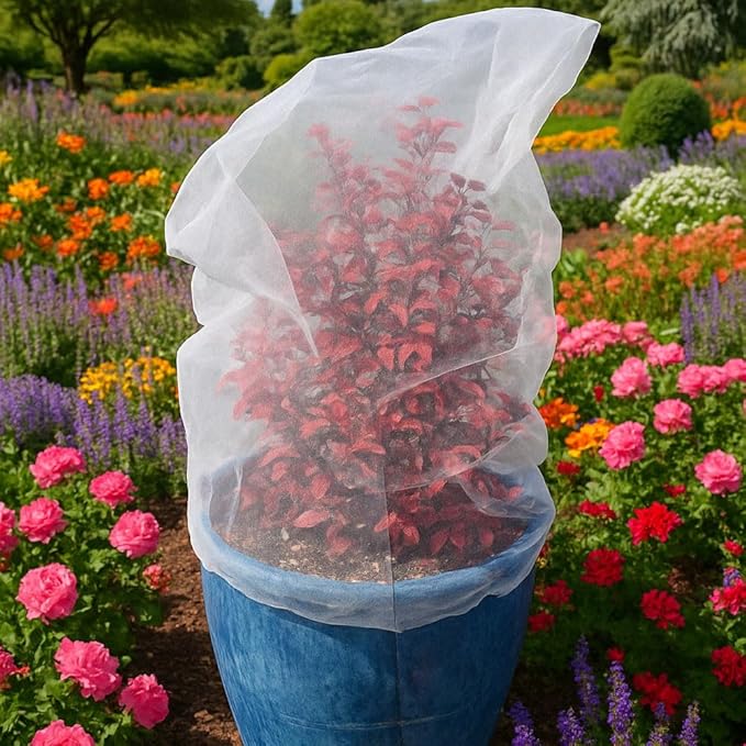 Fruit Tree Protection Bags 2.5x3.5 FT in 4 Pack | Multiple Size Garden Netting for Fruit & Vegetable Protection | White Plant Net Cover for Blueberry & Tomato | Bird & Insect Mesh Fabric Protector