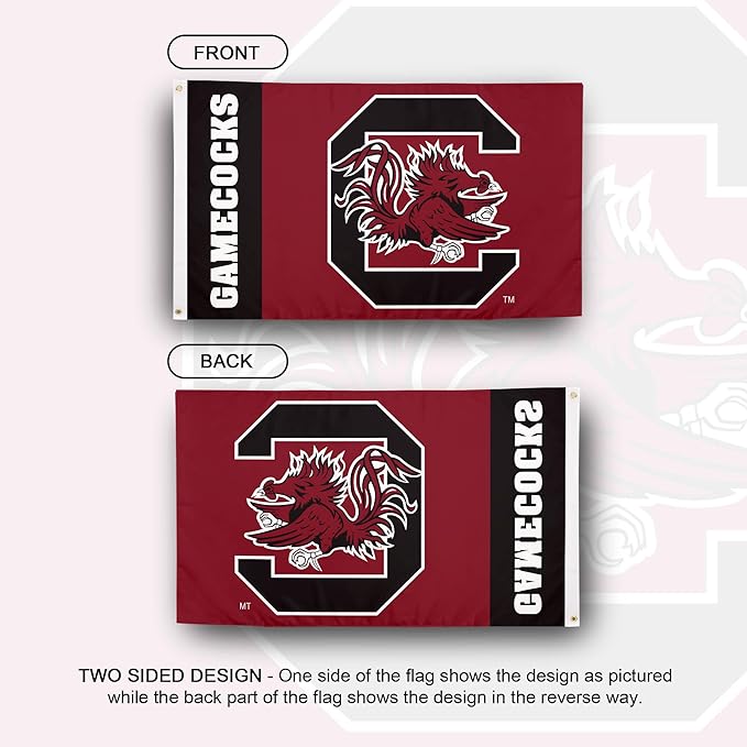 Desert Cactus University of South Carolina Flag Gamecocks USC Cocky Banners 100% Polyester Indoor Outdoor 3x5 feet Flags (Team Name)