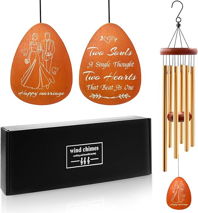 Wedding Gifts for Couples 2025, Engagement Gifts for Christmas Thanksgiving, Wedding Wind Chimes Gift for Newly Engaged Couples Bride, Marriage Gift for Newlyweds