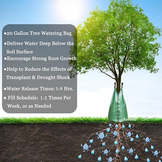 Tree Watering Bags Slow Release, 20 Gallon Drip Irrigation Bag (1 Pack)