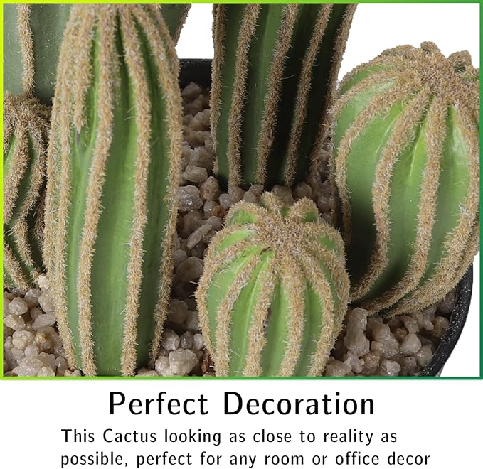 Artificial Cactus Fake Cactus 16 Inch Faux Cacti Plants for Home Garden Office Store Decoration