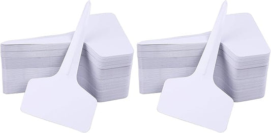 Foraineam 500 Pcs 6 x 10cm (2.4 x 4 inch) T-Type Plant Labels Plastic Plant Tags Nursery Garden Labels (Pack of 2)