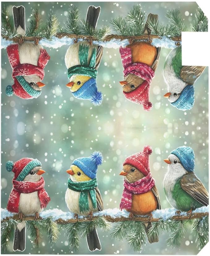 ALAZA Winter Birds on Snowy Pine02 Magnetic Mailbox Cover MailWraps Garden Yard Home Decor for Outside Oversized-25.5" x20.8"
