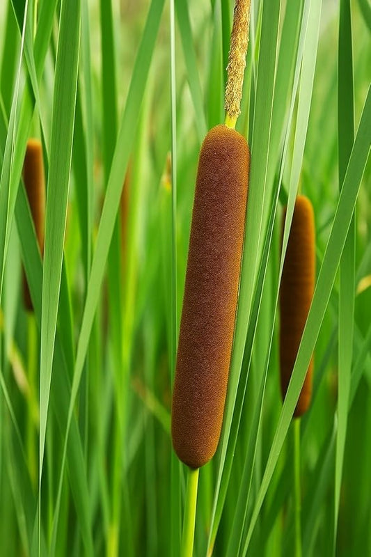 Cattail Plant Rhizomes for Growing - Not Seeds - Healthy Cat Tail Plant Rootstock - Great Aquatic Feature for Koi Pond, or Large Body of Water (1 Plant)