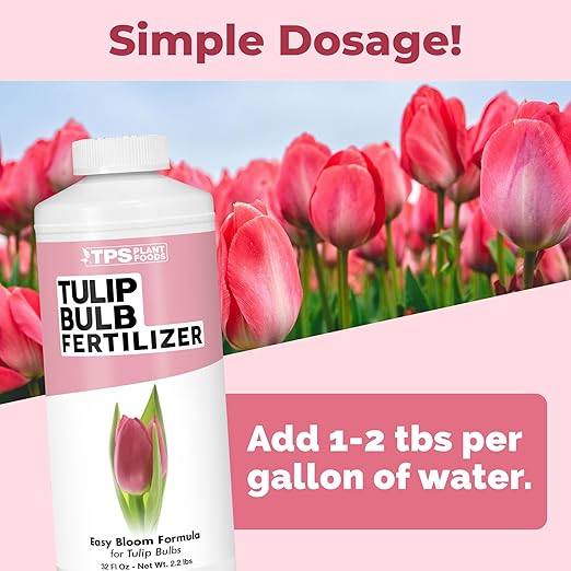 Tulip Bulb Fertilizer, Complete Liquid Tulip Bulb Plant Food, 32 oz (1 Quart)