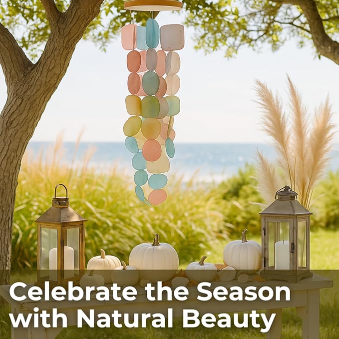 Solange & Frances Garden Decor Wind Chimes for Outside - Elegant Patio Decorations Outdoor, Yard Decor Gifts for Women, Ideal White Elephant Gifts, Christmas Decoration Indoor