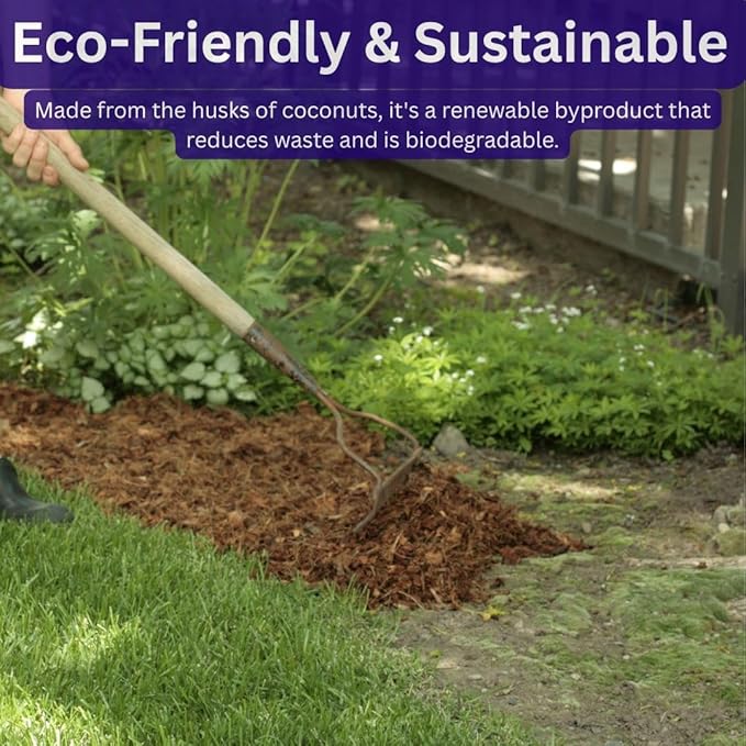 SuperMoss (23248) Coco Mulch, Mini Bale (0.6 ft3), Natural Brown