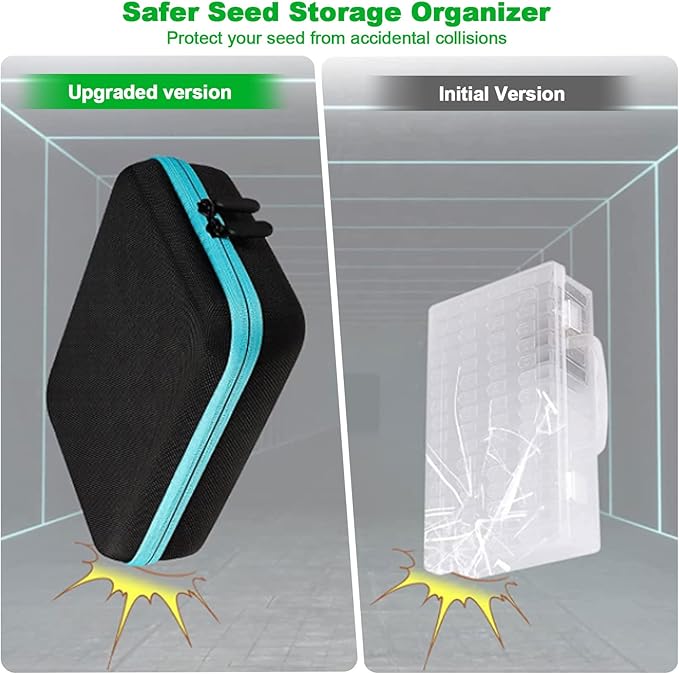 30 pcs Seed Storage Organizer, Seed Organizer Storage Box with 30 Label Sticker, Flower Plant Garden Seed Storage Containers Can Be Used for Seeds, Jewelry, Diamond Storage