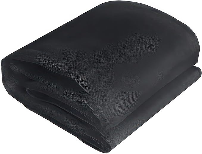 Black DIY Mosquito Net Fabric | 10x10 FT Netting | Insect Cover for Garden, Patio, Outdoor & Windows | Multiple Sizes in Black, White & Green | Raised Bed Screen Mesh Barrier